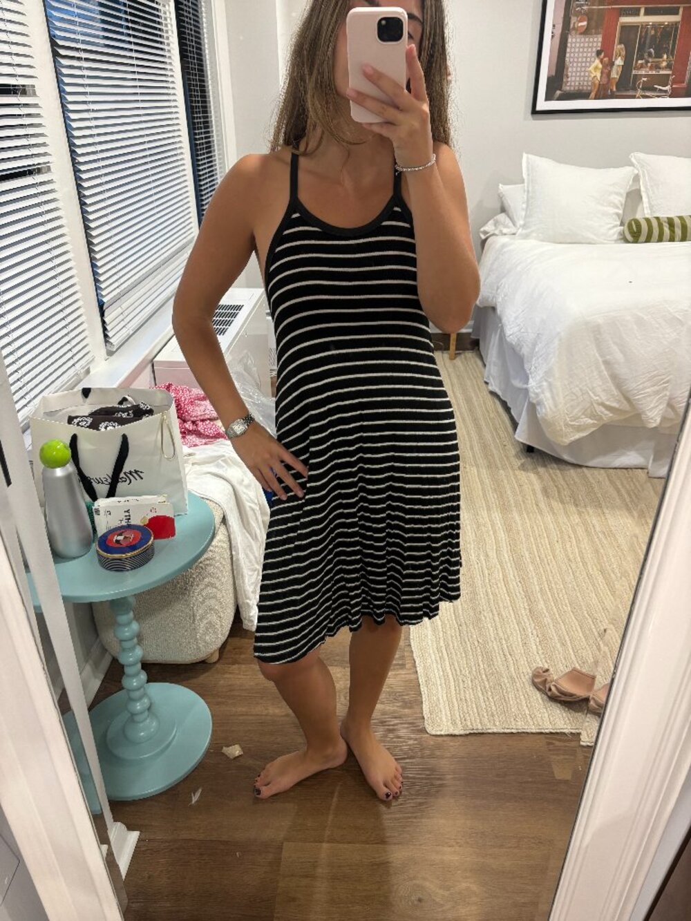 Striped Racerback Mini Dress